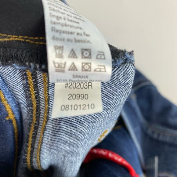 Spanx Distressed Ankle Skinny Jeans Medium Wash Womens Size Medium - Picture 8 of 12